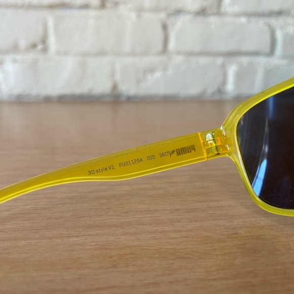 PUMA Unisex Polarized Sunglasses PUD111SA 3D Style V1 56-19-140 Yellow Gold New - Picture 10 of 10
